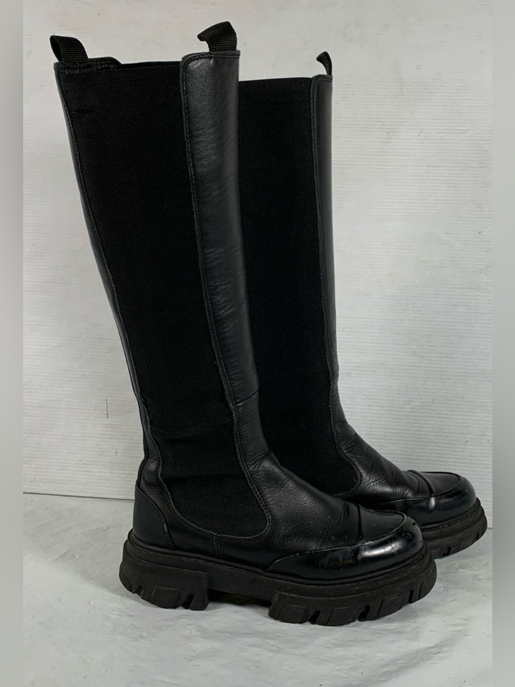 Ganni Knee High Platform Chelsea Boots
